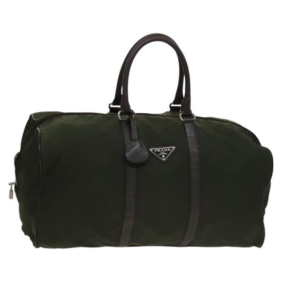 PRADA Boston Bag Nylon Khaki - Picture 1 of 9
